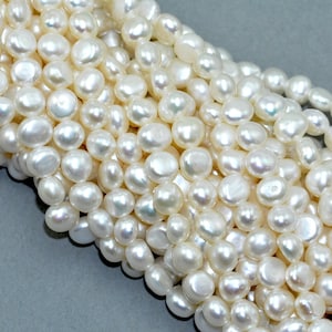 100 X 7x5mm Pearl Beads Ivory Pearls Freshwater Pearl Imitation