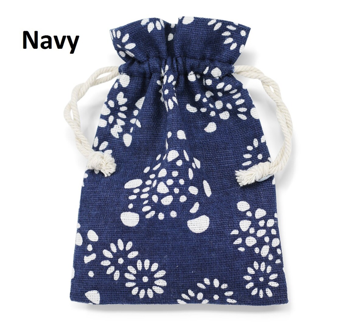 12 cm x 17 cm cotton linen gift bags / drawstring jewellery Etsy