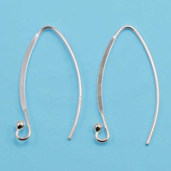 Marquise Shape Wire Hoop Earrings Sterling Silver Marquise Shape Wire Hoop Earrings Sterling Silver