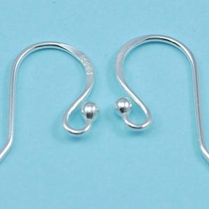 Earring hooks , genuine solid sterling silver 925 Jewellery Making Findings 5