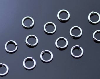 solid 925 sterling silver open jump rings  jewellery making findings 4 mm and 5 mm