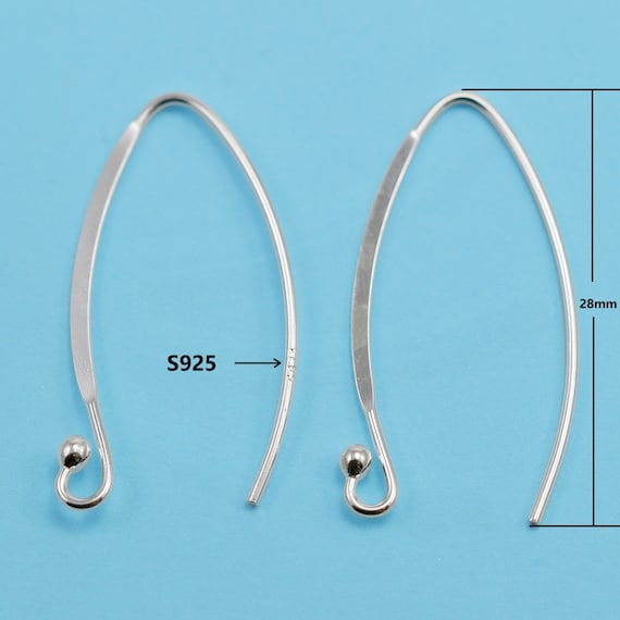 Solid 925 Sterling Silver French Earring Wires Fish Hooks Jewellery Findings SE8