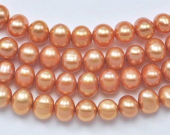 5 - 6 mm Orange Potato Freshwater Pearls