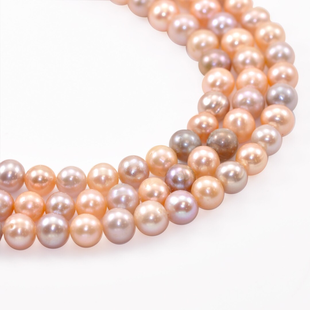 Peach Diamond Beading on Light Peachy Pink
