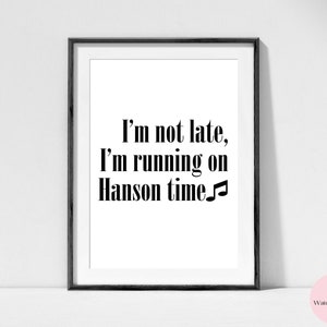 ウォールアート - Running on Hanson Time、Hanson、ファンソン、ファンアート、ファンダム、アートプリント。