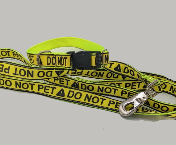 Do Not Pet Large/xl Nylon Dog Collars and Leashes for Dogs From 20-200lbs.  for Service Dogs, Nervous Dogs, Dogs in Training - Etsy