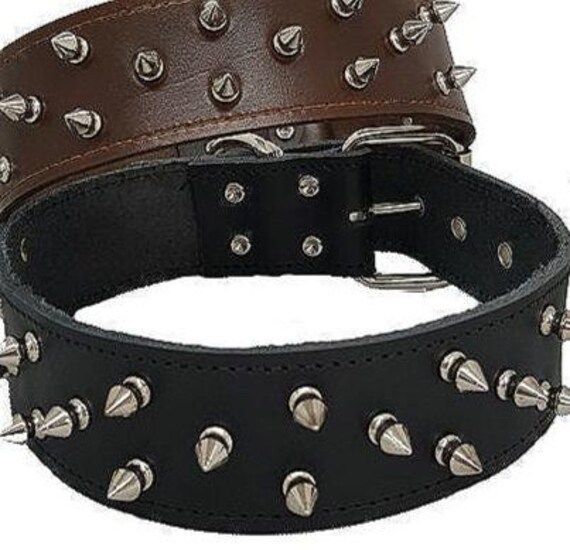 thumbnail image 2 of Didog Genuine Leather Studded Dog Collar – Heavy Duty, Adjustable – S/M/L/XL – For Pitbull, Lab, German Shepherd 2 of 5