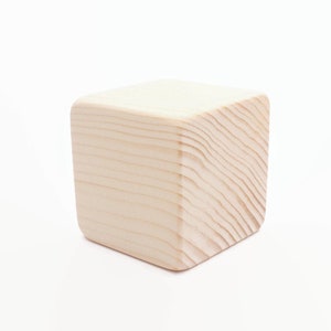 Set of 5 wooden blocks | 2 " | 5 cm | 2 inch blocks