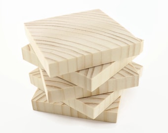Set of 10 20 30 40 50 6cm wooden squares | 2,4&quot; | 6cm | wood crafts | Unfinished wood squares | Squares for painting