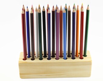 Wooden pencil holder | Pen holder | Wooden desk decor | Wood decor | Wooden office organizer | Pencil storage | Desk storage