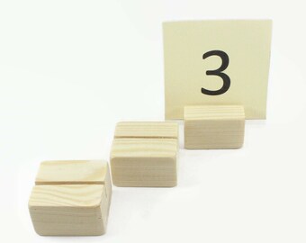 Set of 50 wooden card holders | Table number holder | Name card holder| Name tag holder | Wedding decor | Wooden card holders