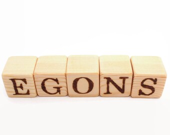 Personalized wooden blocks | 1 inch Letter blocks | Hand burned letters | Rustic wedding decoration