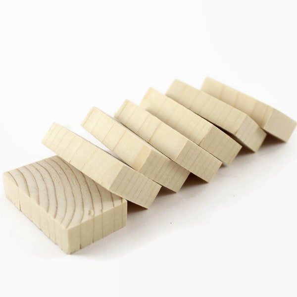 Set of 10 20 30 40 50 4 x 2,5cm wooden rectangles | 1,6" x 1" | 4 x 2,5 cm | wood crafts | Unfinished wood rectangles