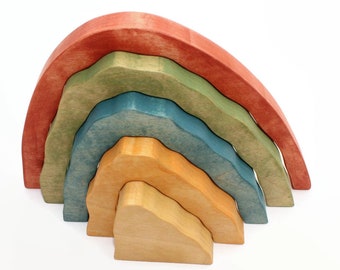 Wooden toy rainbow | Wooden toys | Educational toy | Stacking toy | Learning toy | Wood toy | Birthday gift for a kid