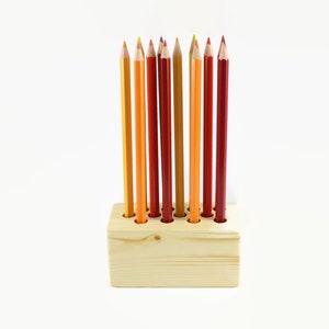 Wooden pencil holder | Pen holder | Wooden desk decor | Wood decor | Wooden office organizer | Pencil storage | Desk storage