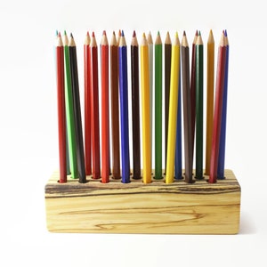 Wooden pencil holder | Pen holder | Wooden desk decor | Wood decor | Wooden office organizer | Pencil storage | Desk storage