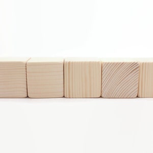 Set of 10 wooden blocks | 2 " | 5 cm | 2 inch blocks