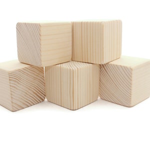 Unfinished wooden blocks | 2 " | 5 cm | 2 inch blocks