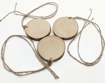 Set of 10 wooden tags | 2-3" | Branch slices | Wood tags | Diy name tags