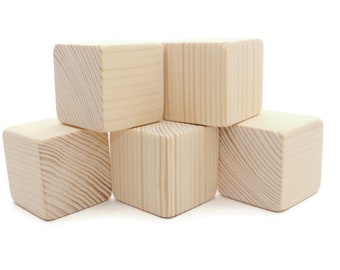 Unfinished wooden blocks | 2 " | 5 cm | 2 inch blocks