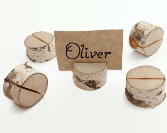 Set of 20 Wooden Place Card Holders | Rustic Wedding Decor | Branch Table Card Holders | Natural Woodland Decorations