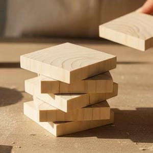 Juego de 10 cuadrados de madera de 20, 30, 40 y 50 cm, 5 cm, manualidades en madera, cuadrados de madera sin terminar, cuadrados para pintar.
