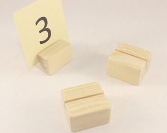 Set of 15 wooden card holders | Table number holder | Name card holder| Name tag holder | Wedding decor | Wooden card holders