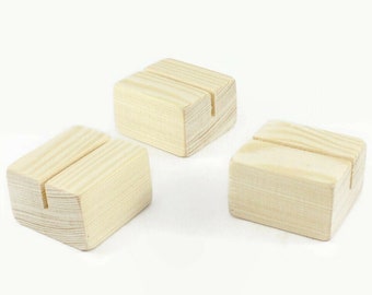 Set of 50 wooden card holders | Table number holder | Name card holder| Name tag holder | Wedding decor | Wooden card holders