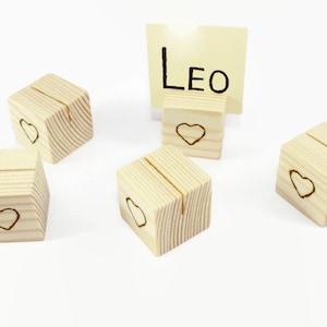 Set of 10 table card holders with heart | Wedding card holders | Mini card holders | Small card holders | Photo holders