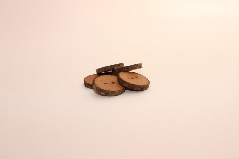 Eco friendly buttons 1-1.2 Buttons made of slices Set of 10 rowan wooden buttons Wood buttons