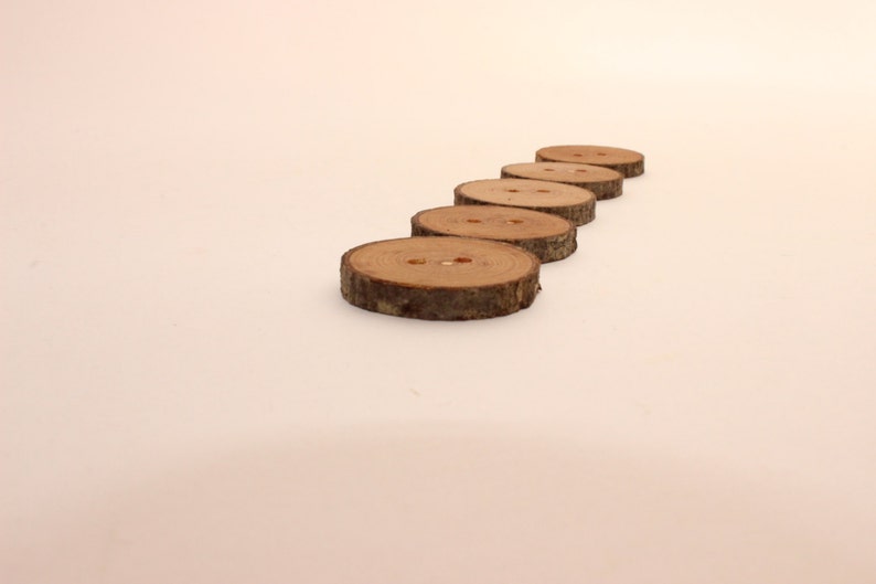 Eco friendly buttons 1-1.2 Buttons made of slices Set of 10 rowan wooden buttons Wood buttons