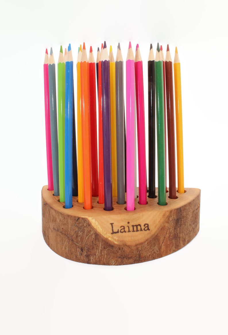 Personalized Wooden Pencil Holder Home Decor Pen Holder Etsy