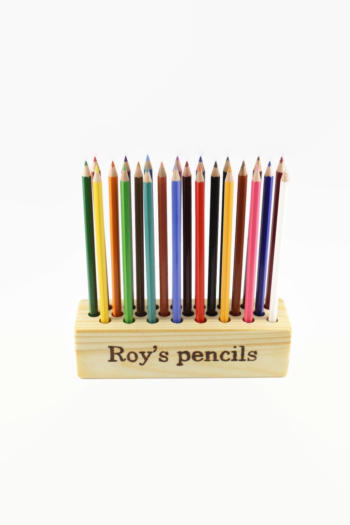 Personalized Wooden Pencil Holder Pen Holder Personalized Etsy