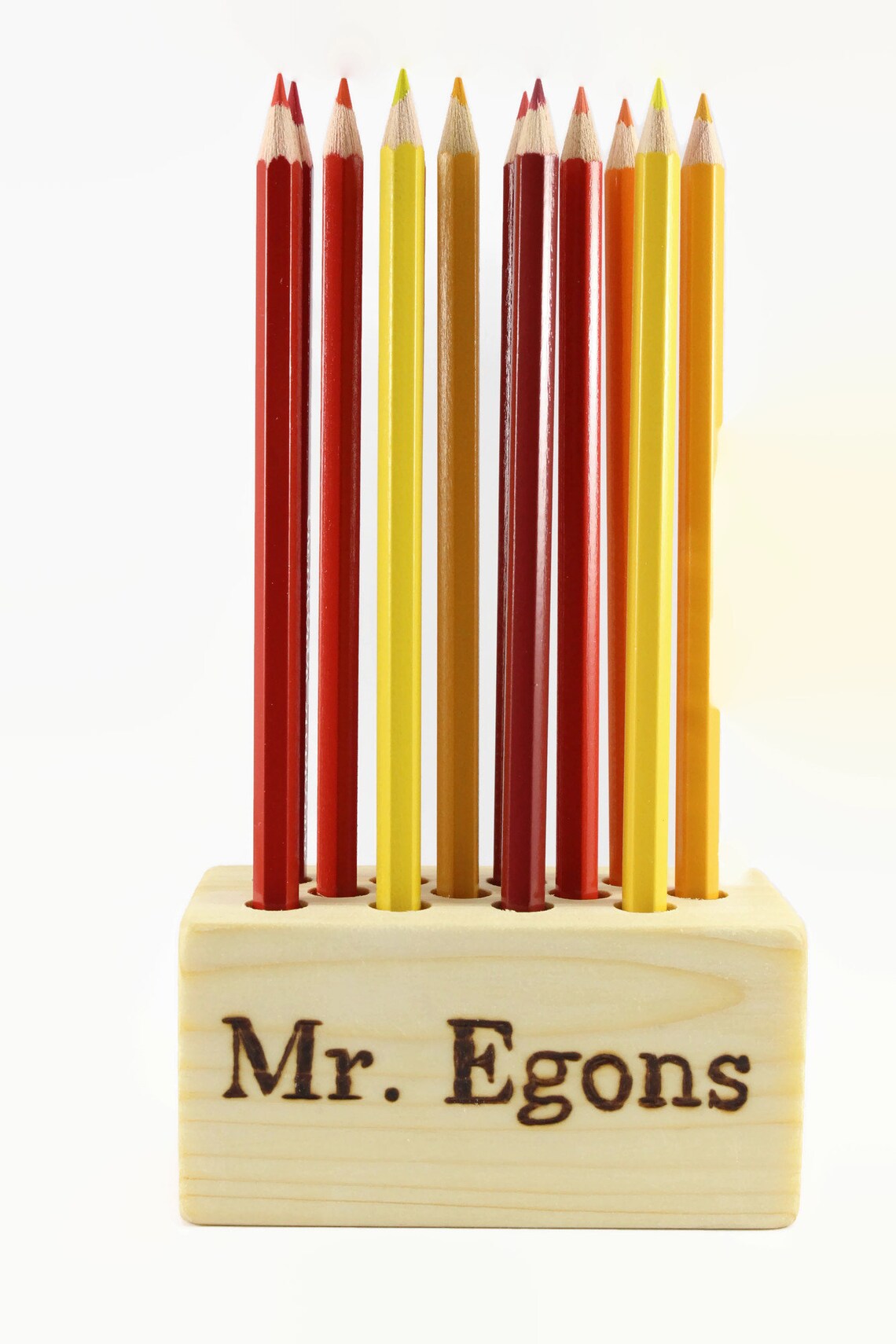 Personalized Wooden Pencil Holder Pen Holder Personalized Etsy
