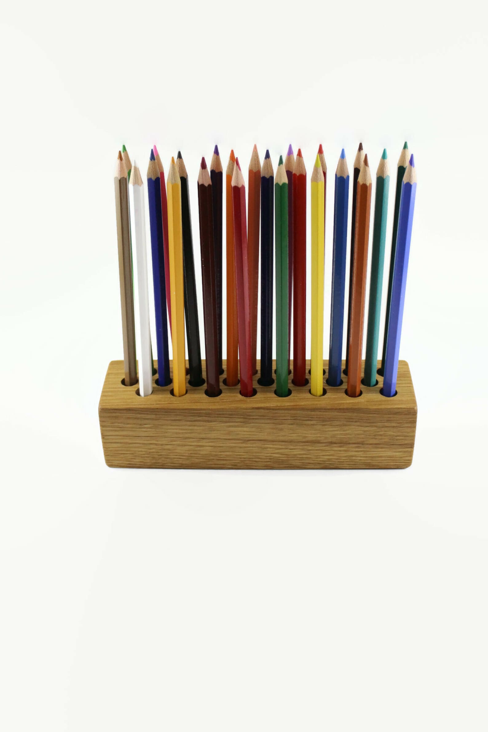 Oak Wooden Pencil Holder Pen Holder Personalized Desk Etsy