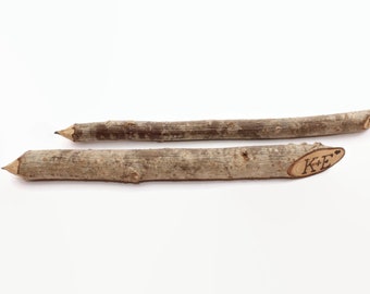 Personalized wooden pencils | Rustic wedding decors | Rustic pencils