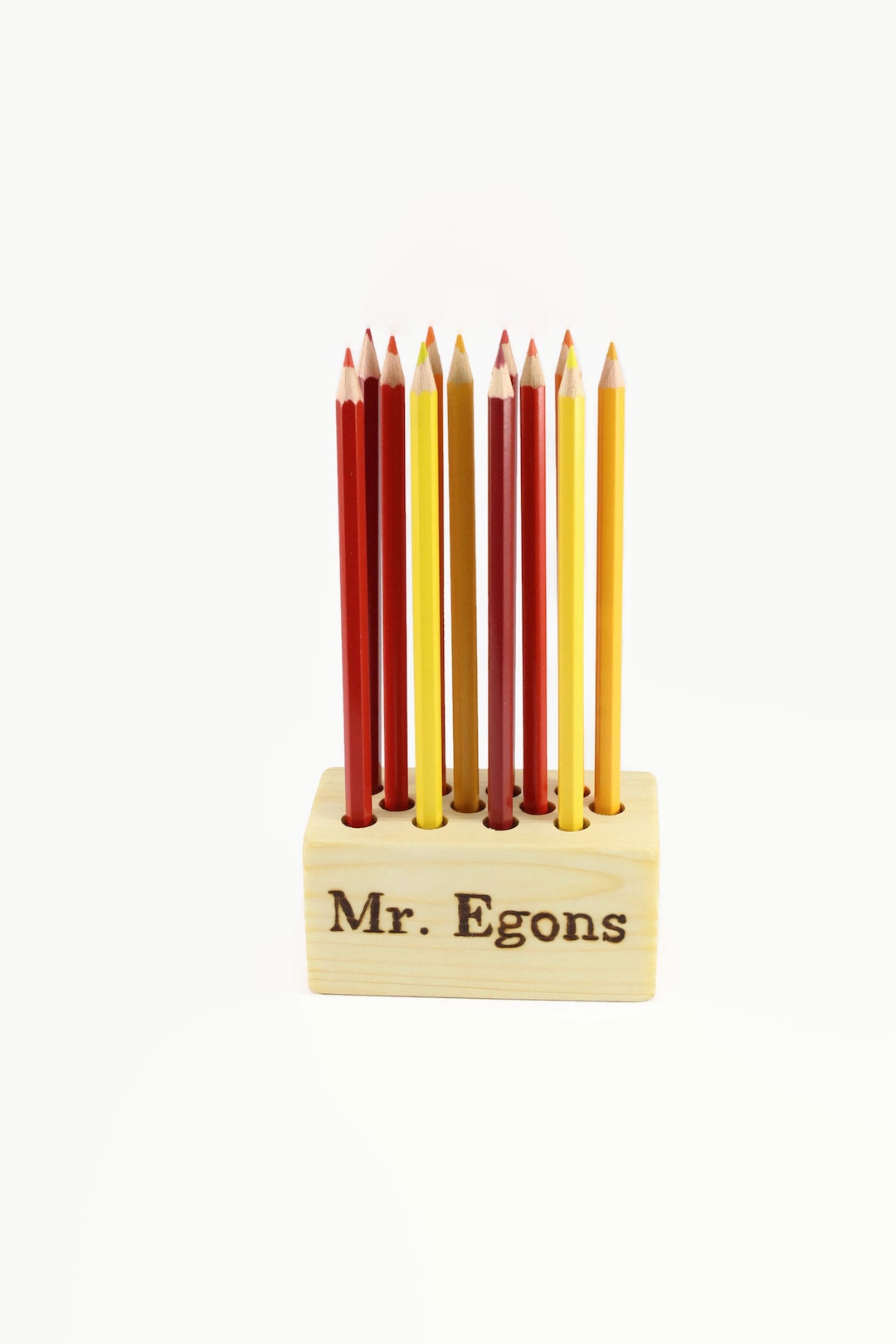 Personalized Wooden Pencil Holder Pen Holder Personalized Etsy