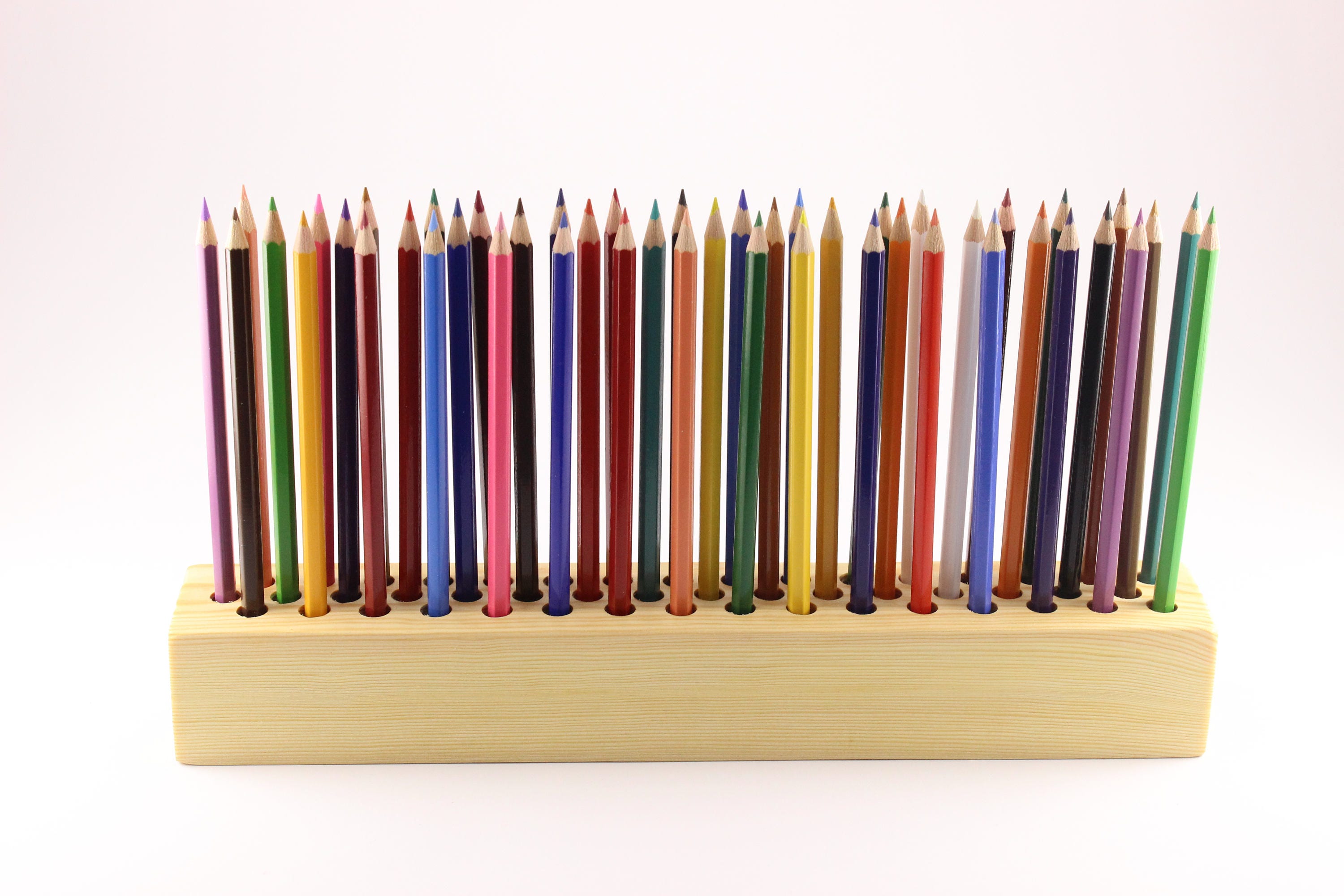 Large wooden pencil holder Big pencil holder Desk decor Etsy