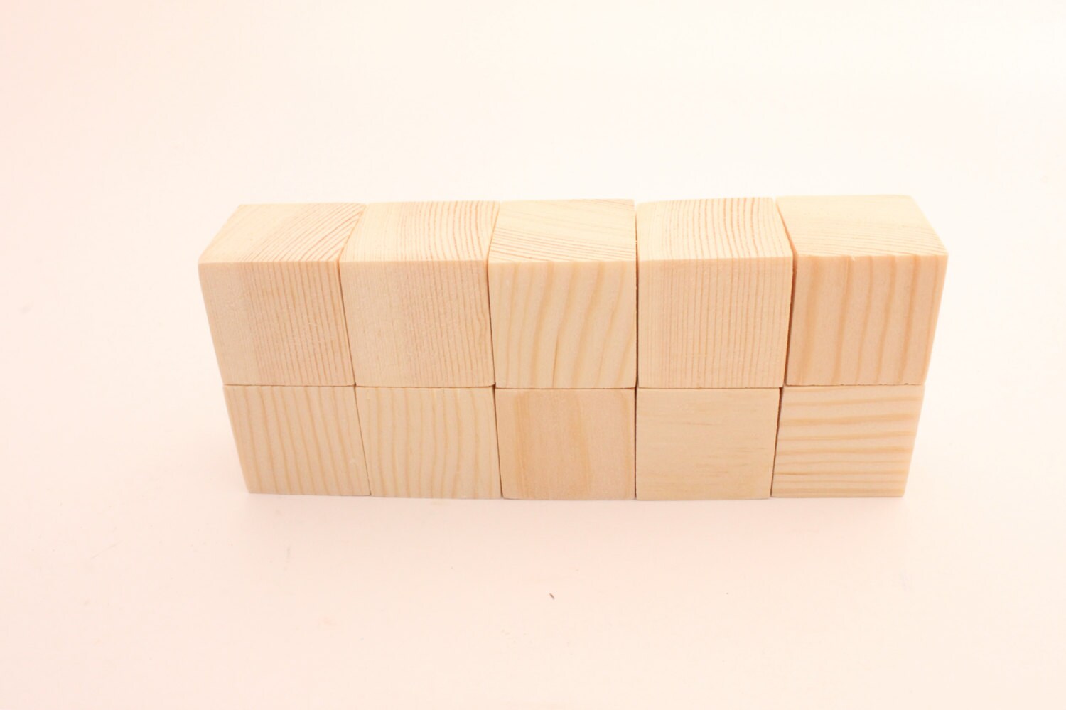 Set of 10 pine wooden blocks 1 1/2 inch 4 cm Unfinished Etsy