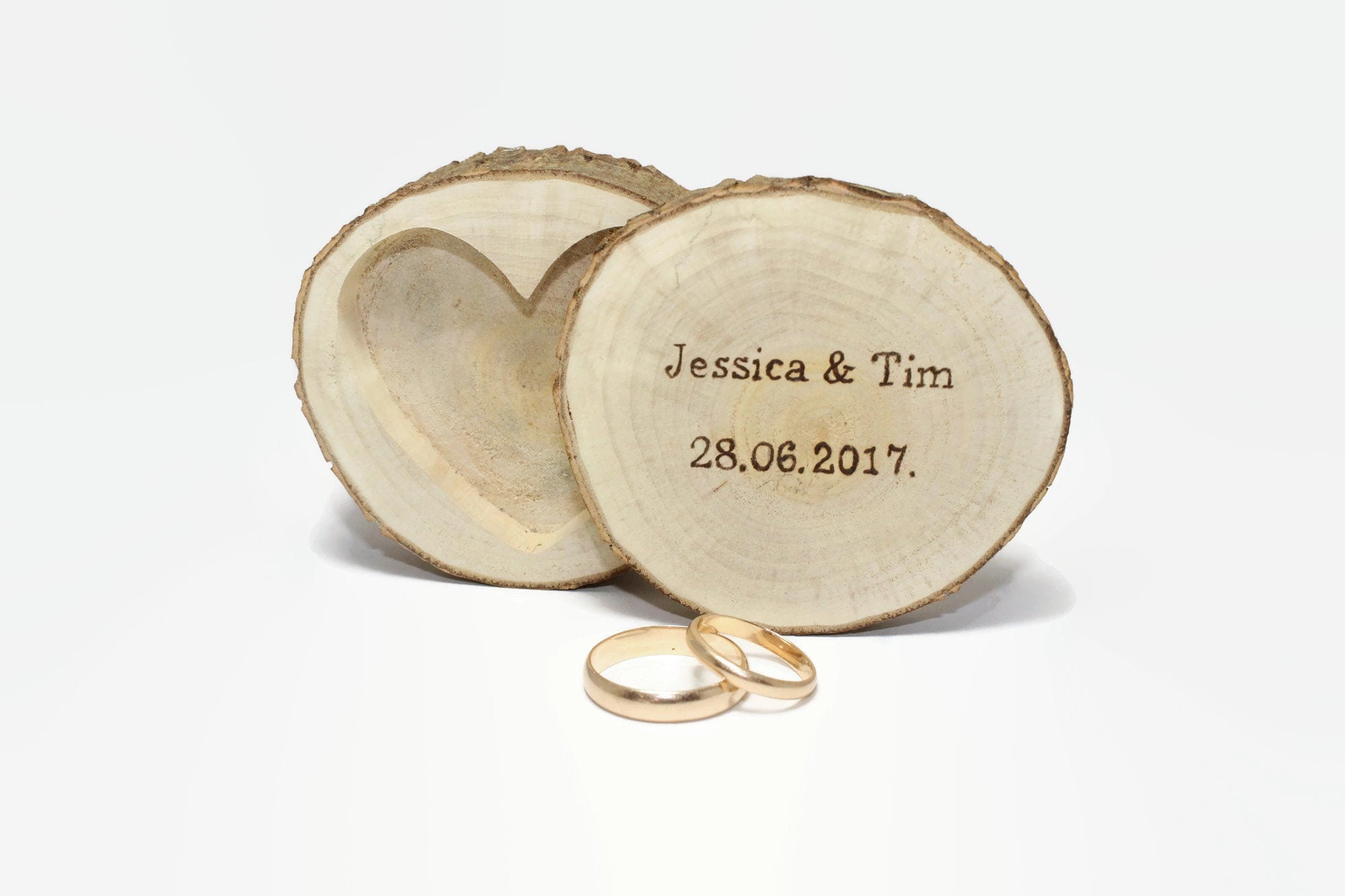 Personalized Wooden Ring Box | Rustic Ring Holder | Rustic Wedding ...