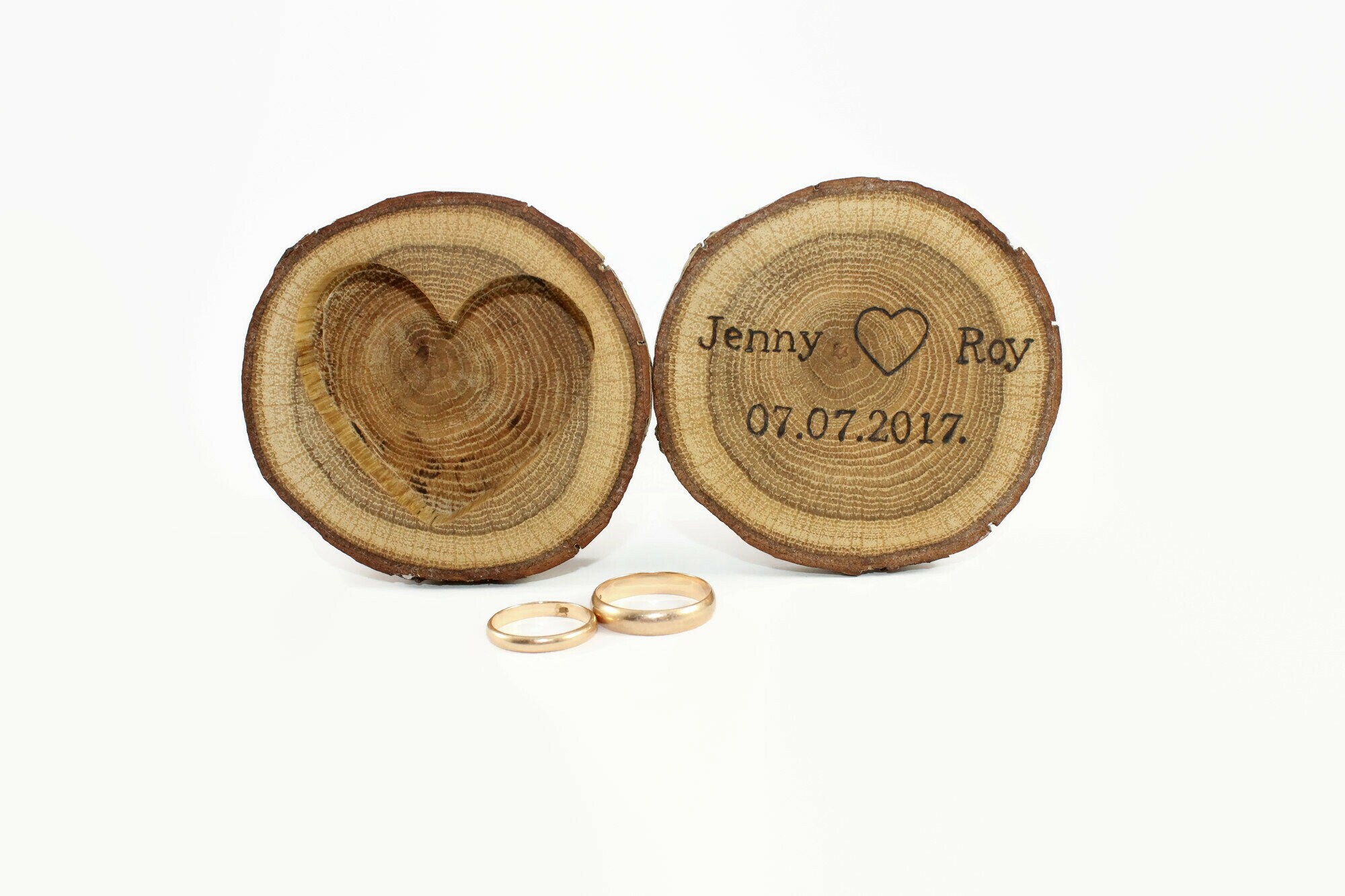 Personalized Wooden Ring Box | Rustic Ring Holder | Rustic Wedding ...