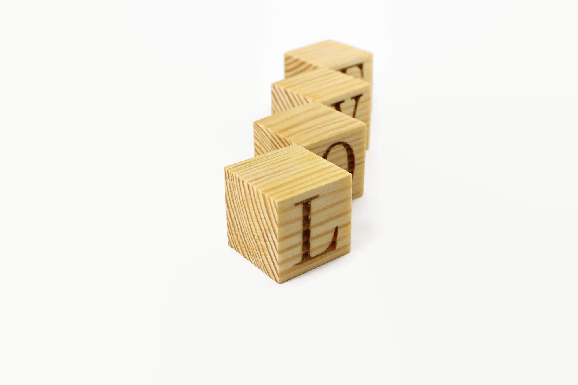 Engraved Block Letters Personalized Wooden Blocks | 1 Inch Letter Blocks | Engraved Letters ...