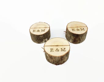 Set of 20 Personalized Wooden Place Card Holders | Rustic Wedding Decor | Custom Table Number Stands | Natural Wood Decorations