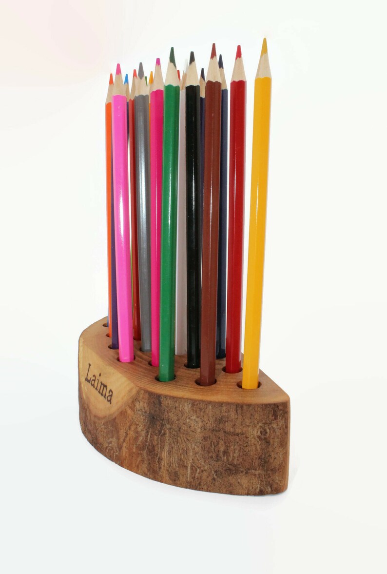 Personalized Wooden Pencil Holder Home Decor Pen Holder Etsy