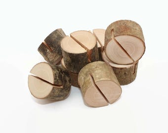 Set of 100 Wooden Place Card Holders | Rustic Wedding Decor | Table Name Holders | Natural Wood Decorations