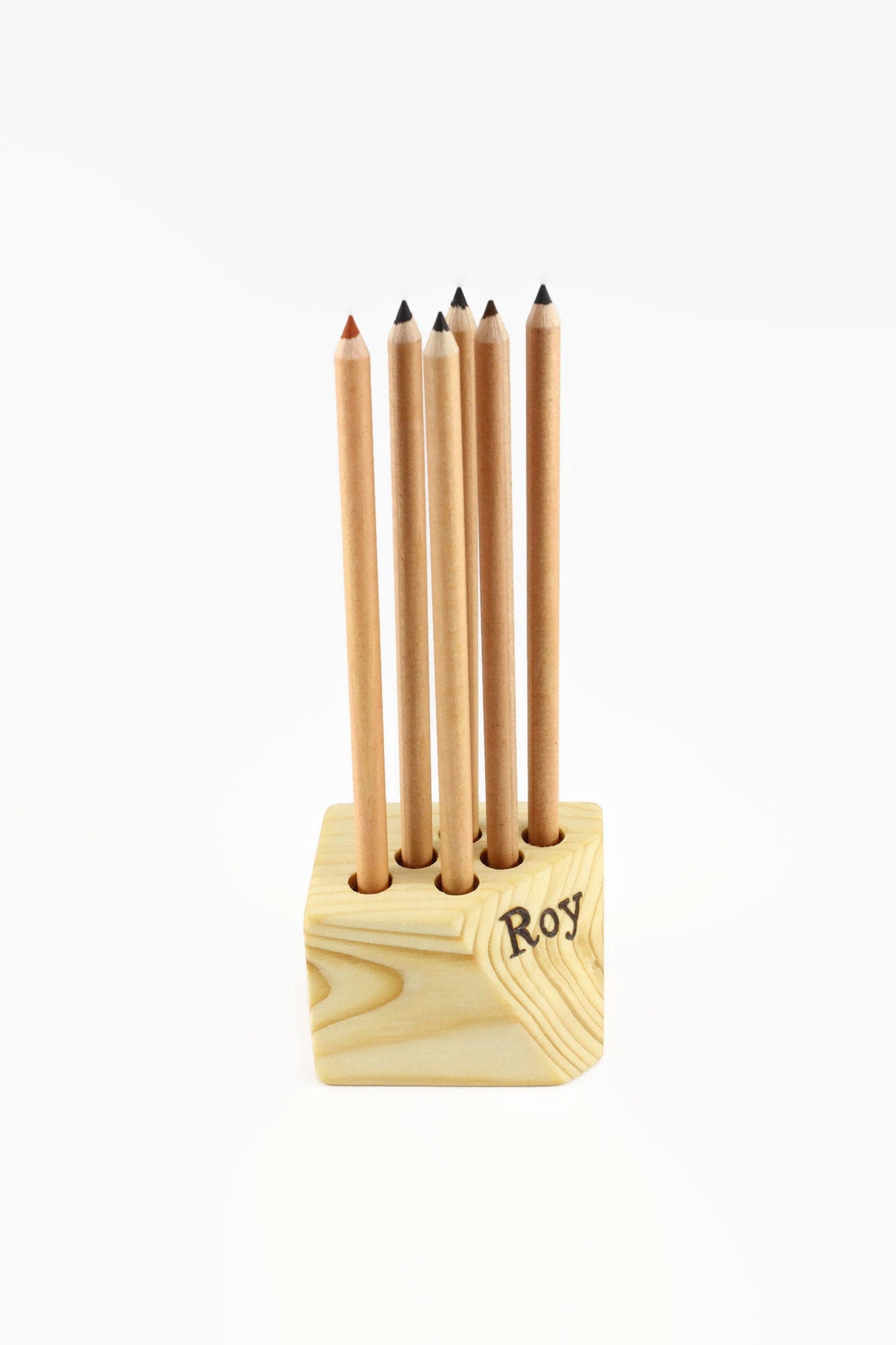 Personalized Wooden Pencil Holder Pen Holder Personalized Etsy