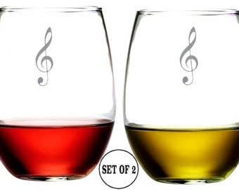 Music wine glasses | Etsy