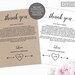 Printable Wedding Thank You Note, Thank You Note Template, Instant Download, Editable PDF, GD ...