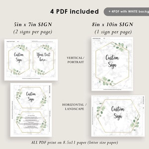 Greenery Wedding Sign, Printable Wedding Sign,custom Wedding Sign ...