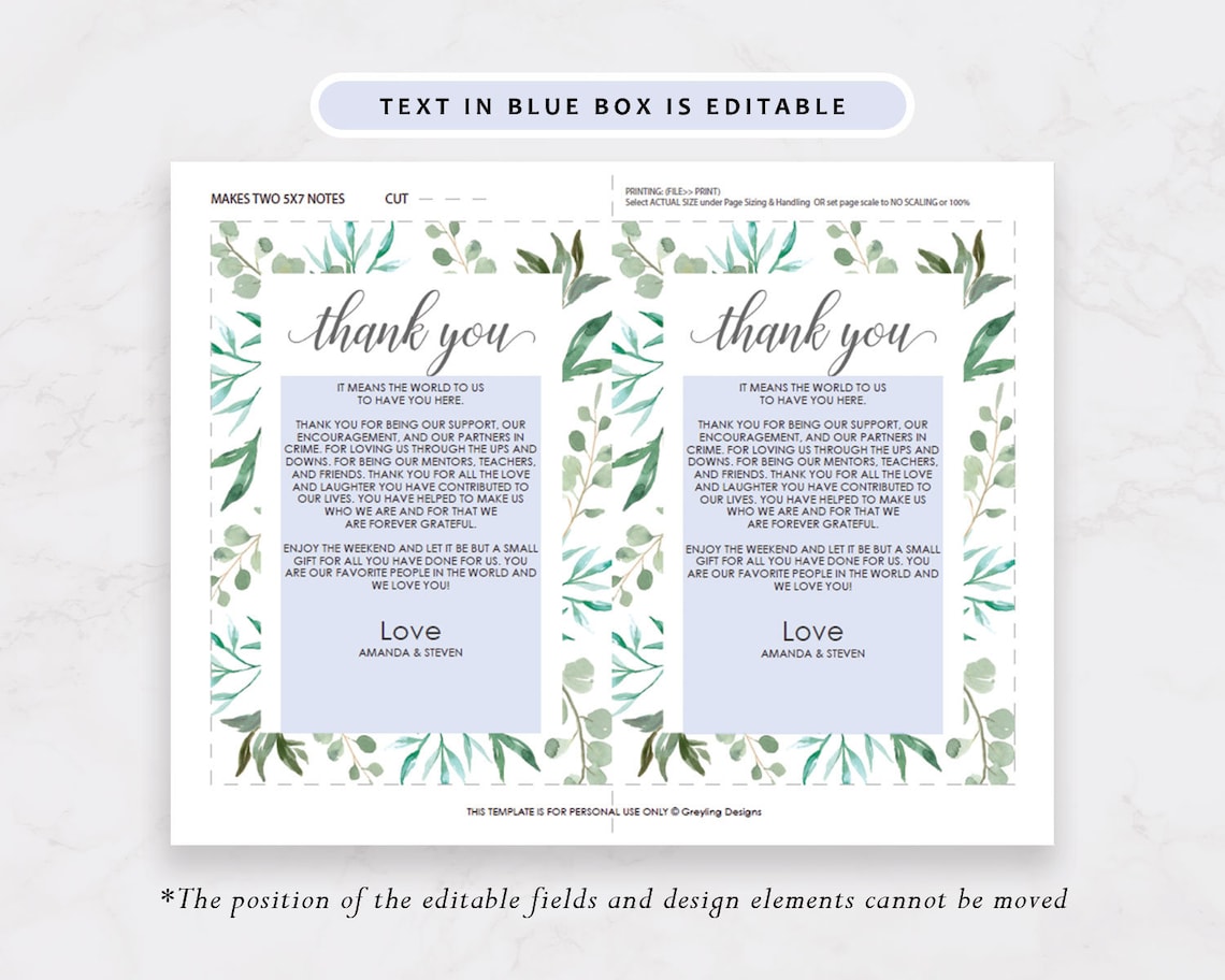 Printable Wedding Welcome Bag Note Welcome letter Welcome | Etsy
